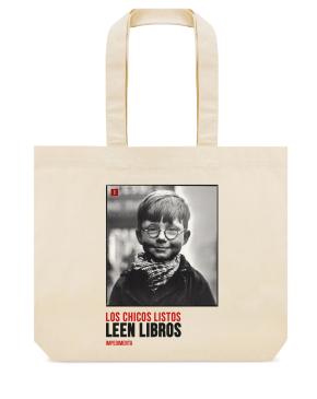 BOLSA DE TELA "LOS CHICOS LISTOS LEEN LIBROS"