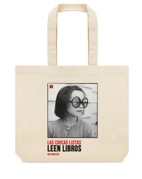 BOLSA DE TELA "LAS CHICAS LISTAS LEEN LIBROS"