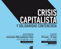 Crisis capitalista y solidaridad contenciosa [CURSO] del 20/03 al 15/05