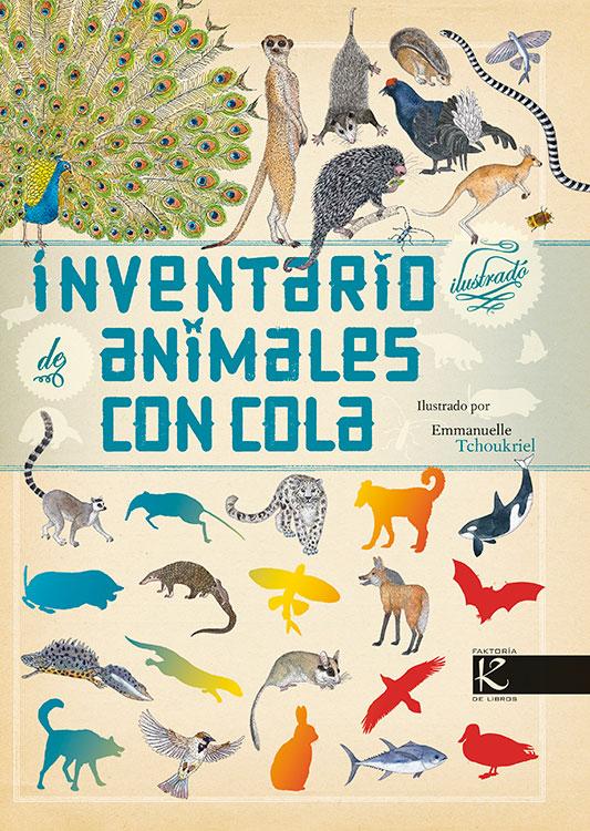 Inventario ilustrado de animales con cola