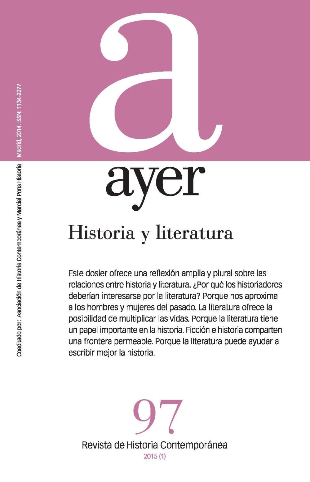 HISTORIA Y LITERATURA (Ayer 97)