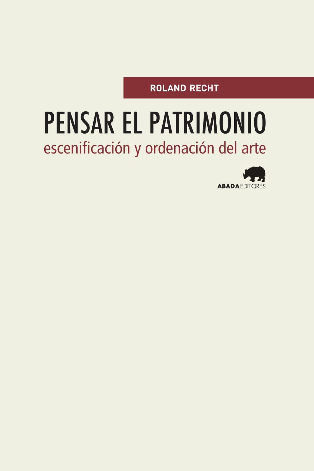 Pensar el patrimonio