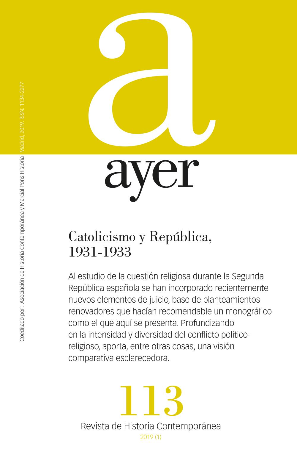 Catolicismo y República, 1931-1933