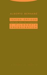 Textos órficos y filosofía presocrática