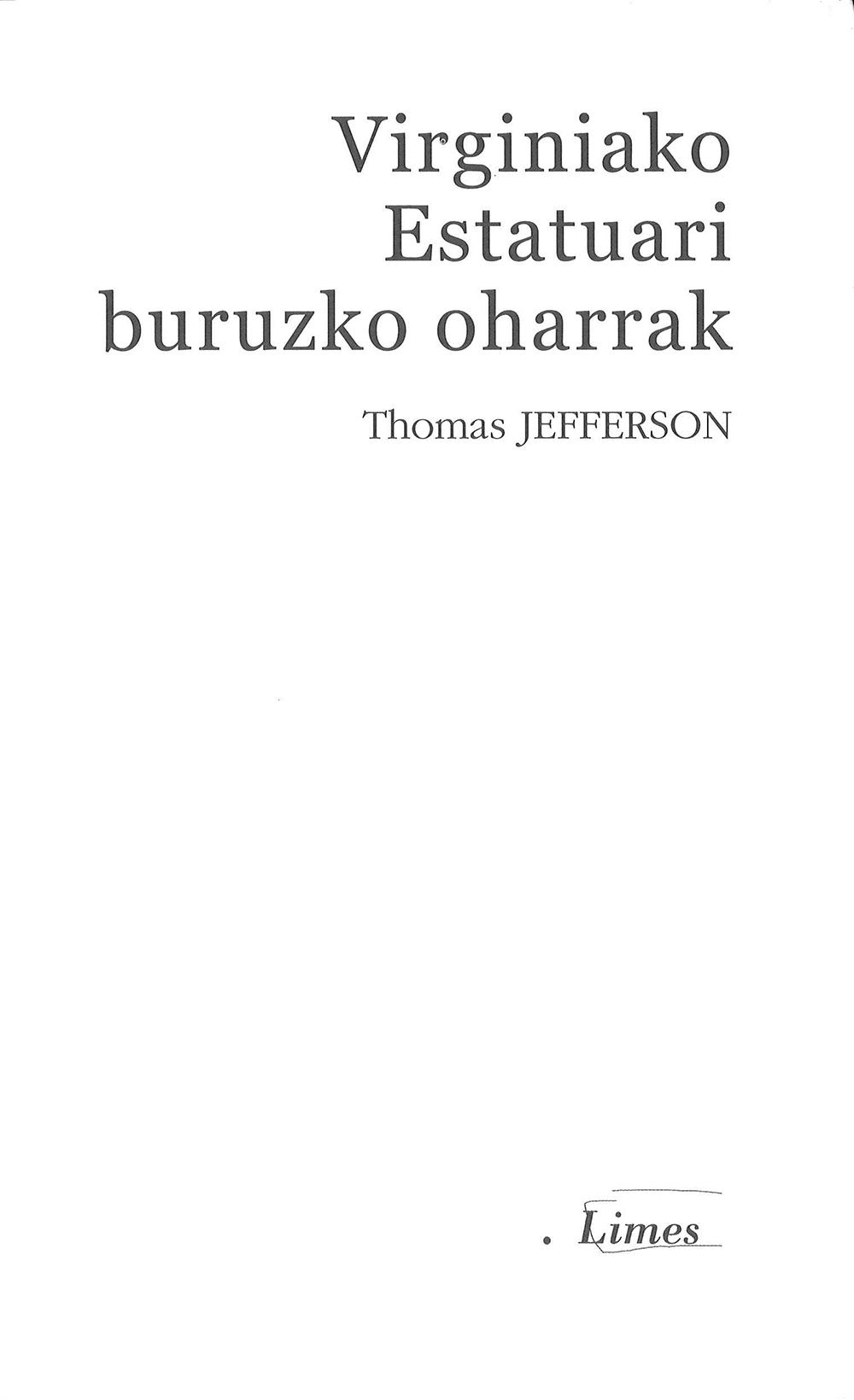 Virginiako Estatuari buruzko oharrak