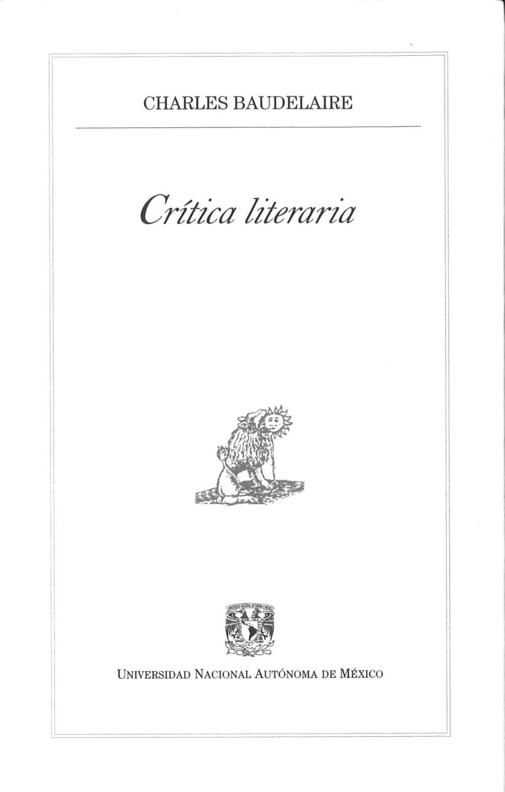 CRÍTICA LITERARIA