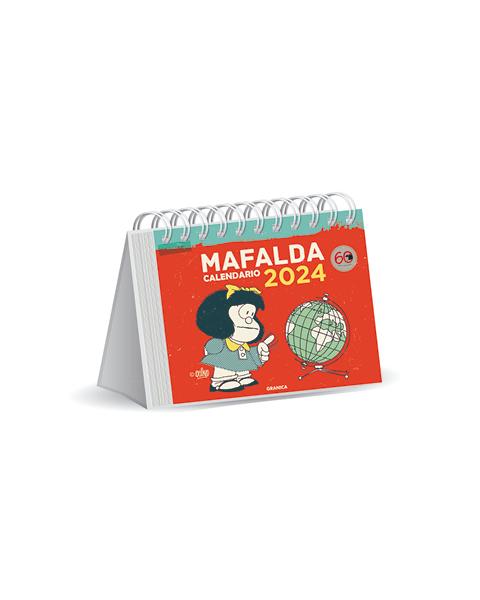 Mafalda 2024, Calendario Escritorio rojo